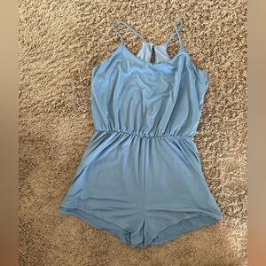 Blue tank romper